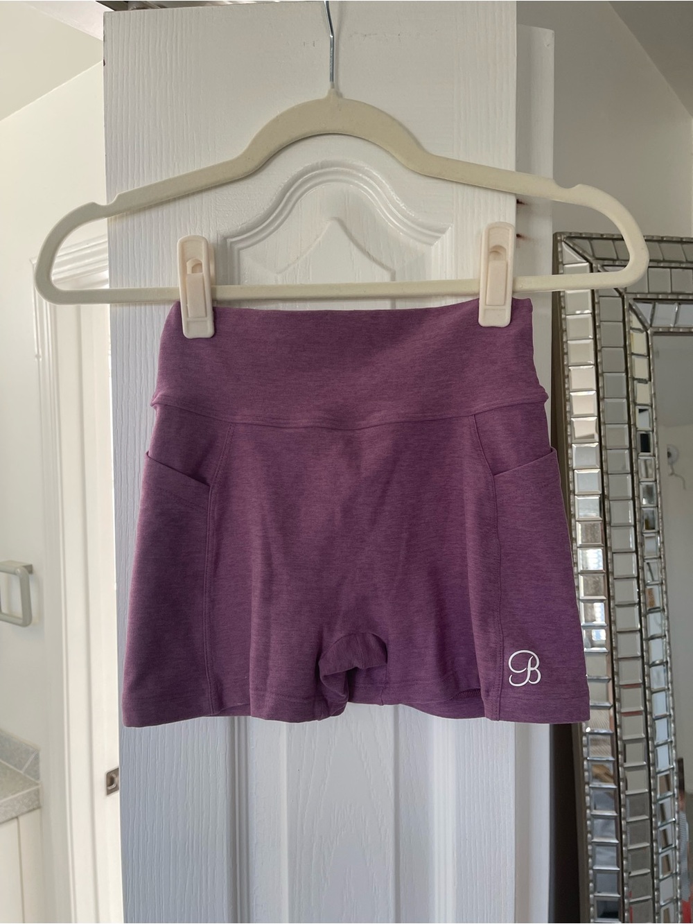 Bombshell Sportswear Purple Active Shorts with Side Pockets